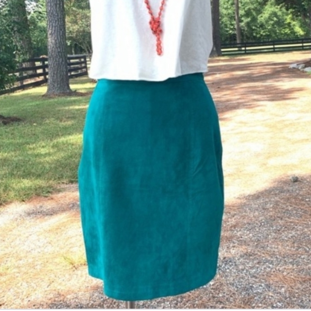 International Leather Company Vintage Teal Skirt